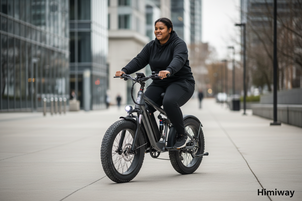 Electric bike for a 400 lb person featuring the Himiway D5 2.0 20-inch
