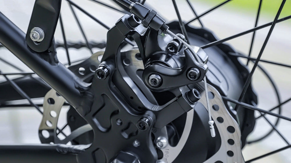Fat Tires Step-Thru E-bike with Mechanical Disc Brakes