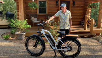 Himiway Step Through Cruiser. Awesome fat tire e-bike! Test ride at Northwoods Trails. Electric bike