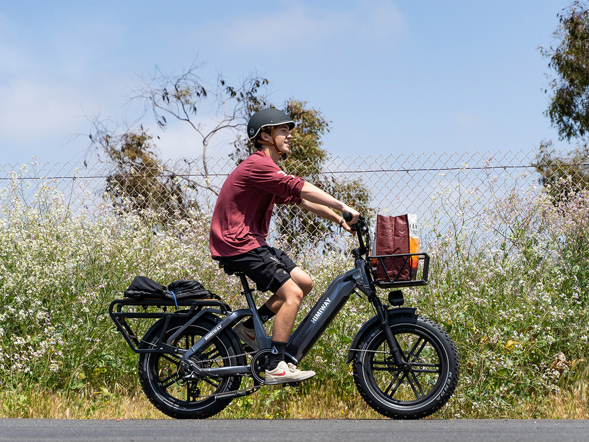 Electric Cargo Bike With Front Mounted Basket Himiway Big Dog