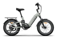 Himiway D5 2.0 20" full suspension fat tire electric bike in Sage, left side view.