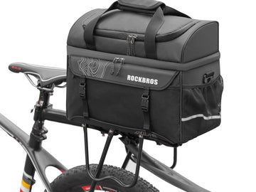 ROCKBROS Bike Trunk Cooler Bag Bicycle Rack Rear Seat Carrier Insulated Panniers 11L