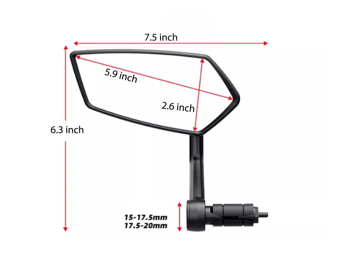 HD Wide-angle Handlebar Rearview Mirror (A pair) -Himiway eBike