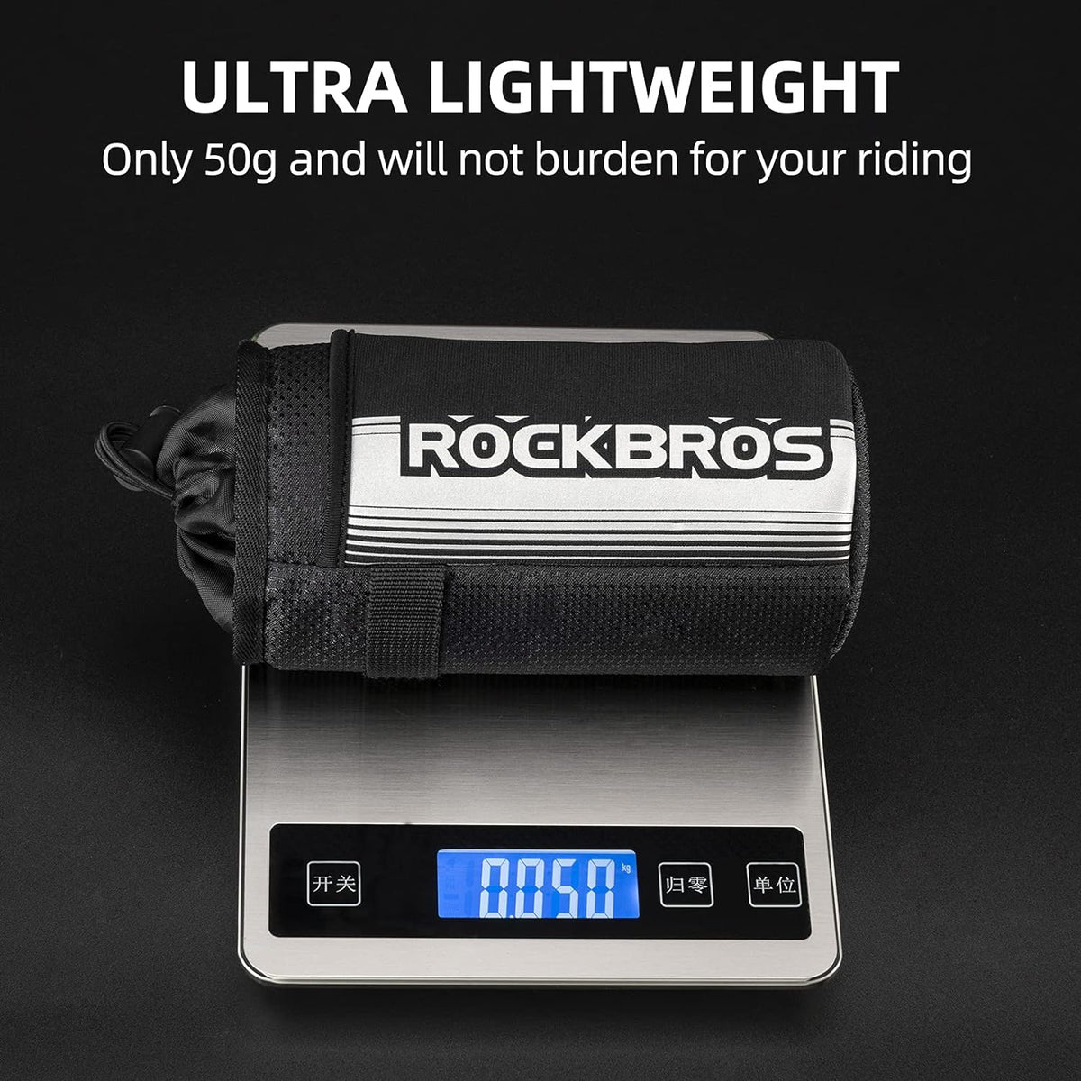 ROCKBROS Bike Water Bottle Holder Bag Handlebar Stem Bag