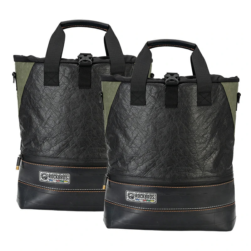 Sustainable Eco-Friendly Recycled Tire 12L Waterproof Bike Panniers ROAD TO SKY